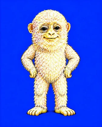 Albert the white monkey